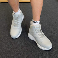 Pippen 8cm | 3.2 inches Grey Leather High Top Elevator Kicks