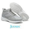 Mr. Pippen 8cm | 3.2 inches Grey Leather High Top Elevator Kicks