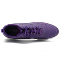 Lace Up Casual Purple Sneakers with cushioned 8cm insoles