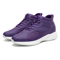 Hi top purple sneakes with height boost