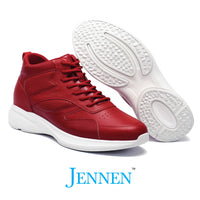 Mr. Pippen 8cm | 3.2 inches Bold Red Leather Instant Lift Sneakers