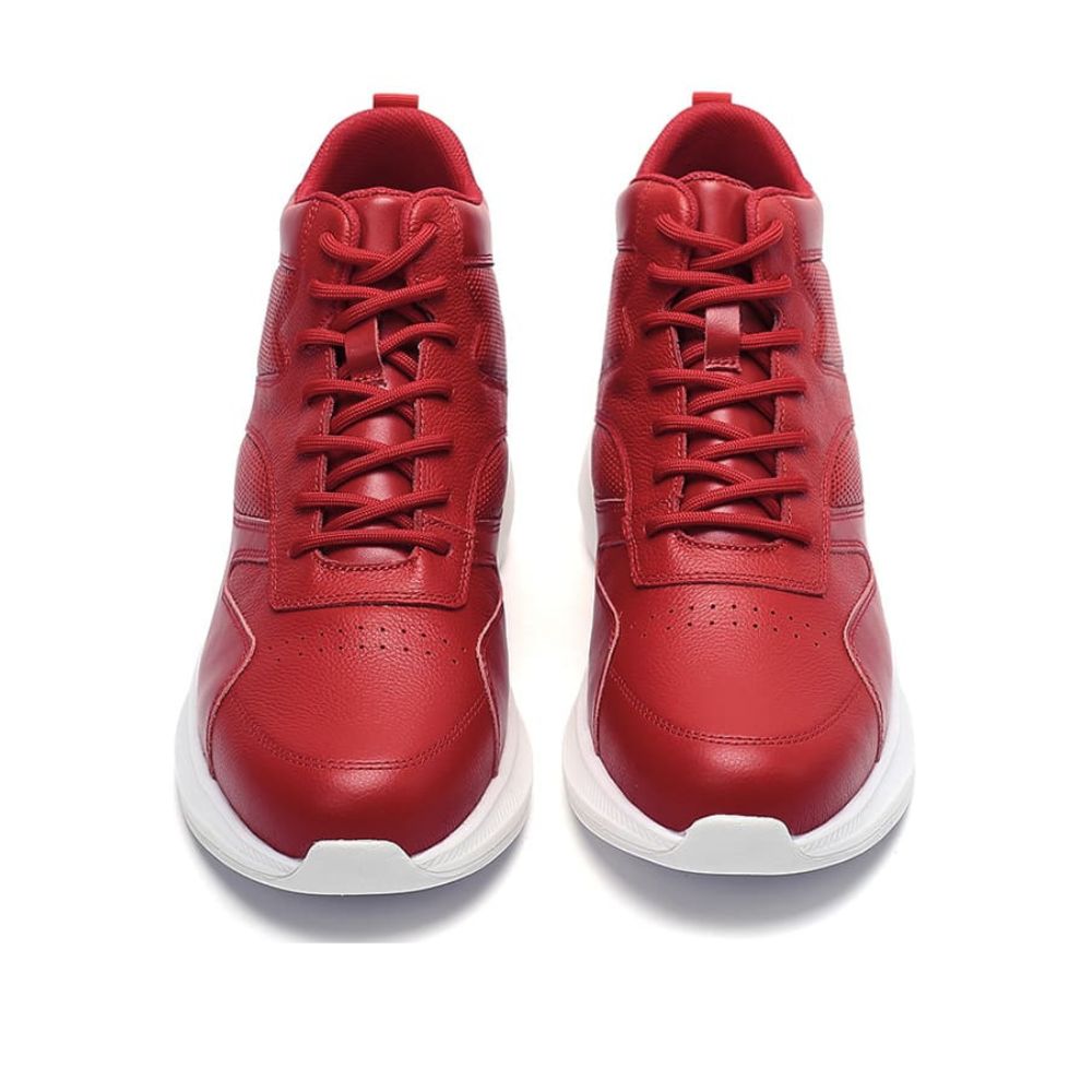 Trendy Red Elevator Sneakers