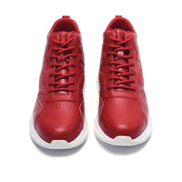 Trendy Red Elevator Sneakers