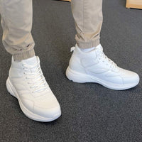 Pippen 8cm | 3.2 inches Classic White Leather Casual Elevator Sneakers