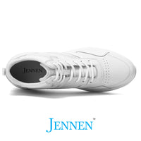 Mr. Pippen 8cm | 3.2 inches Classic White Leather Casual Elevator Sneakers