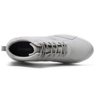 Laid Back casual grey sneakers with internal height increasing soles