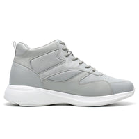 Mr. Pippen 8cm | 3.2 inches Grey Leather High Top Elevator Kicks