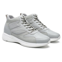 Casual Grey Sneakers with 8cm hidden lifts
