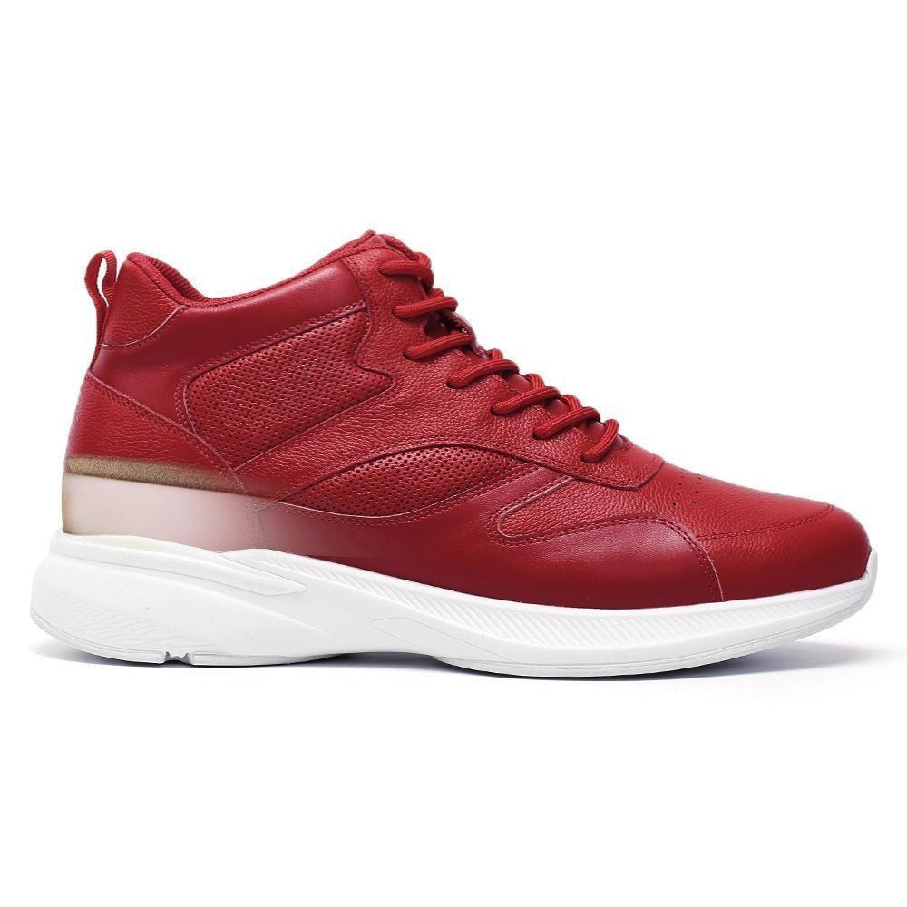 Mr. Pippen 8cm | 3.2 inches Bold Red Leather Instant Lift Sneakers