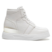 Mr. Alex White 10cm | Height-Increasing Leather Sneakers (4")