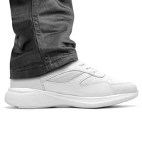 Trendy White Sneakers with Hidden lifts