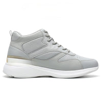Mr. Pippen 8cm | 3.2 inches Grey Leather High Top Elevator Kicks