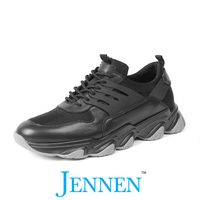 Mr. Shapiro 8cm | 3.2 inches Masculine Gym Style Black Sneakers