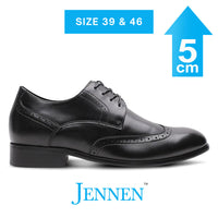 Mr. Purcell Black 5cm | 2 inches Taller Wedding Shoes For Men