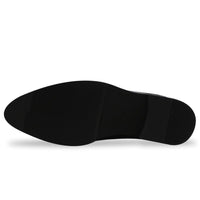 Lifestyle shot of men wearing Mr. Rachmaninoff 10cm elevator shoes, styled with formal suit, offering sophisticated height boost for weddings, business, and social events.