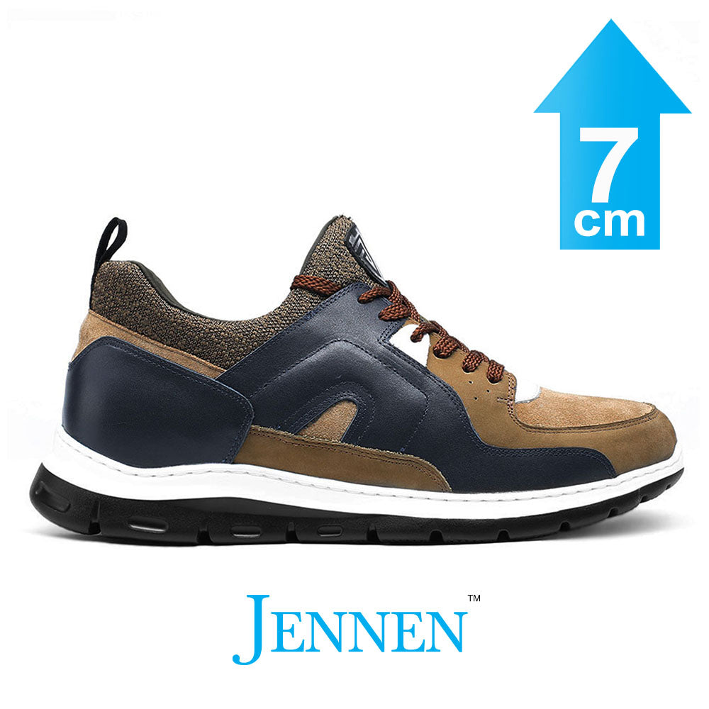 Mr. Regan Beta Khaki | 7cm Taller - Elevator Gym Style Shoes