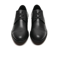 6cm Black Vegan Elevator shoes