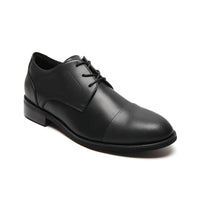 Groommens Black Vegan Shoes with 6cm hidden heels