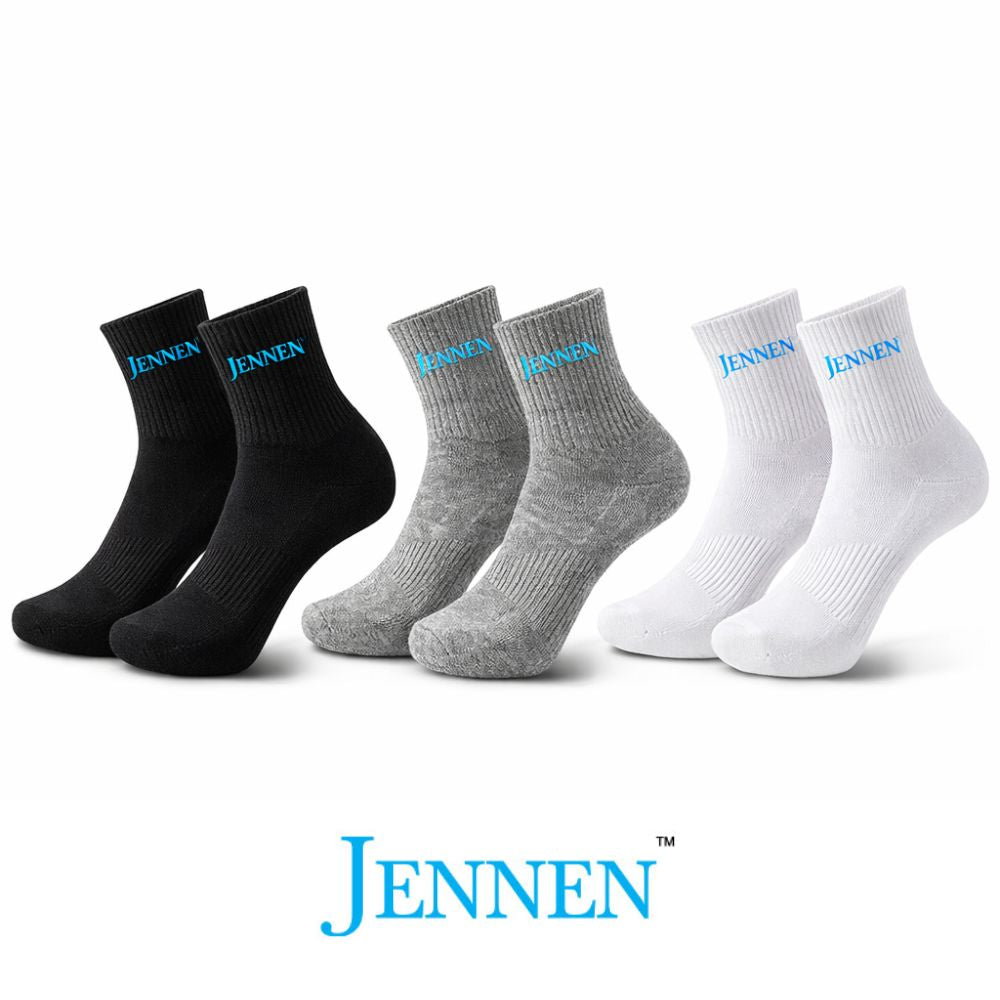 Premium Cushioned Cotton Socks by JENNEN (3 pack)