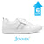 Mr. Sacil Beta White 6cm | 2.4 inch Taller Men's Gym Style Shoes Height