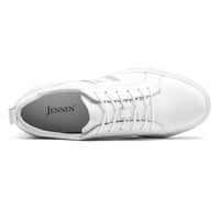 Height Boosting White Lace Up Men Shoes