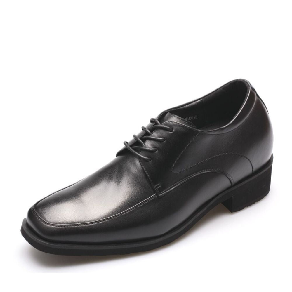 Black Oxford Men Shoes with Instant 8.5cm Height Lift Soles