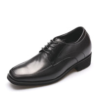 Black Oxford Men Shoes with Instant 8.5cm Height Lift Soles