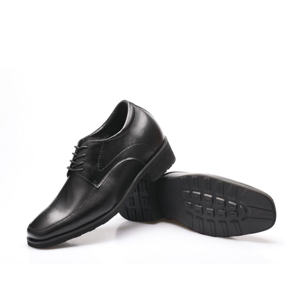 Black Dress Men Shoes with Invisble Lifts