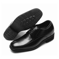 Wedding Black Classic Leather Platform Taller Shoes for Men