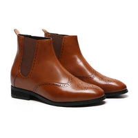 Date Night Chelsea Brown Boots with heels