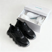 Mr. Shapiro 8cm | 3.2 inches Masculine Gym Style Black Sneakers