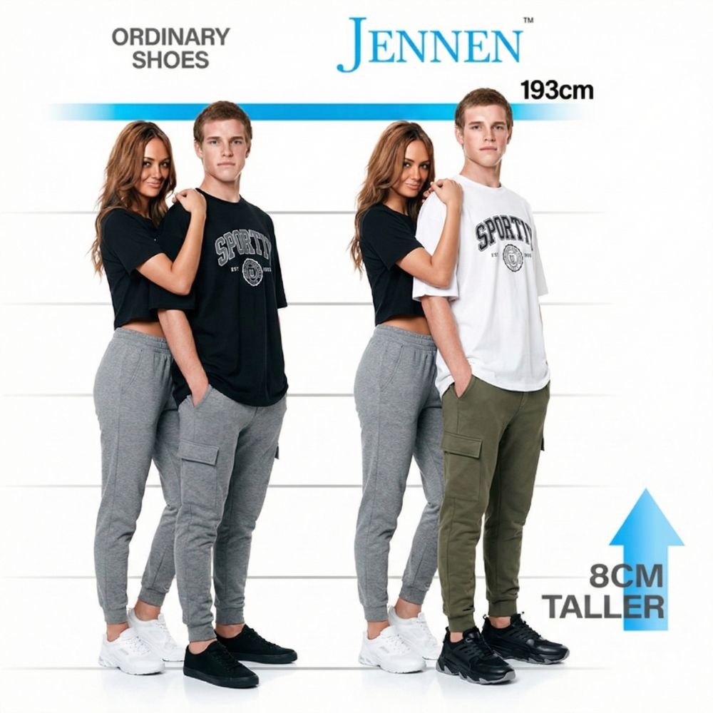 Mr. Shapiro 8cm | 3.2 inches Masculine Gym Style Black Sneakers