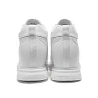 Mr. Tennyson White 11cm | Maximum Height-Increasing Leather Sneakers (4.33")