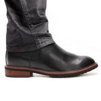 Black 7cm Tall Men's New Heeled Chelsea Boots