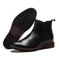 Wedding Black Boots with Discreet 7cm Heels for Men