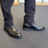 Tognetti 7cm | 2.8 inches All-Black Leather Height Increasing Boots