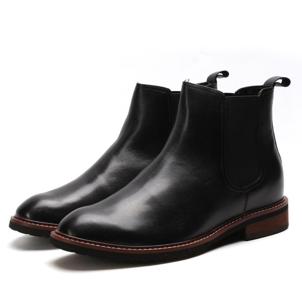 Australian Designed Business Black Boots with Hidden Lifts for Men