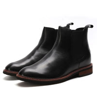 Australian Designed Business Black Boots with Hidden Lifts for Men
