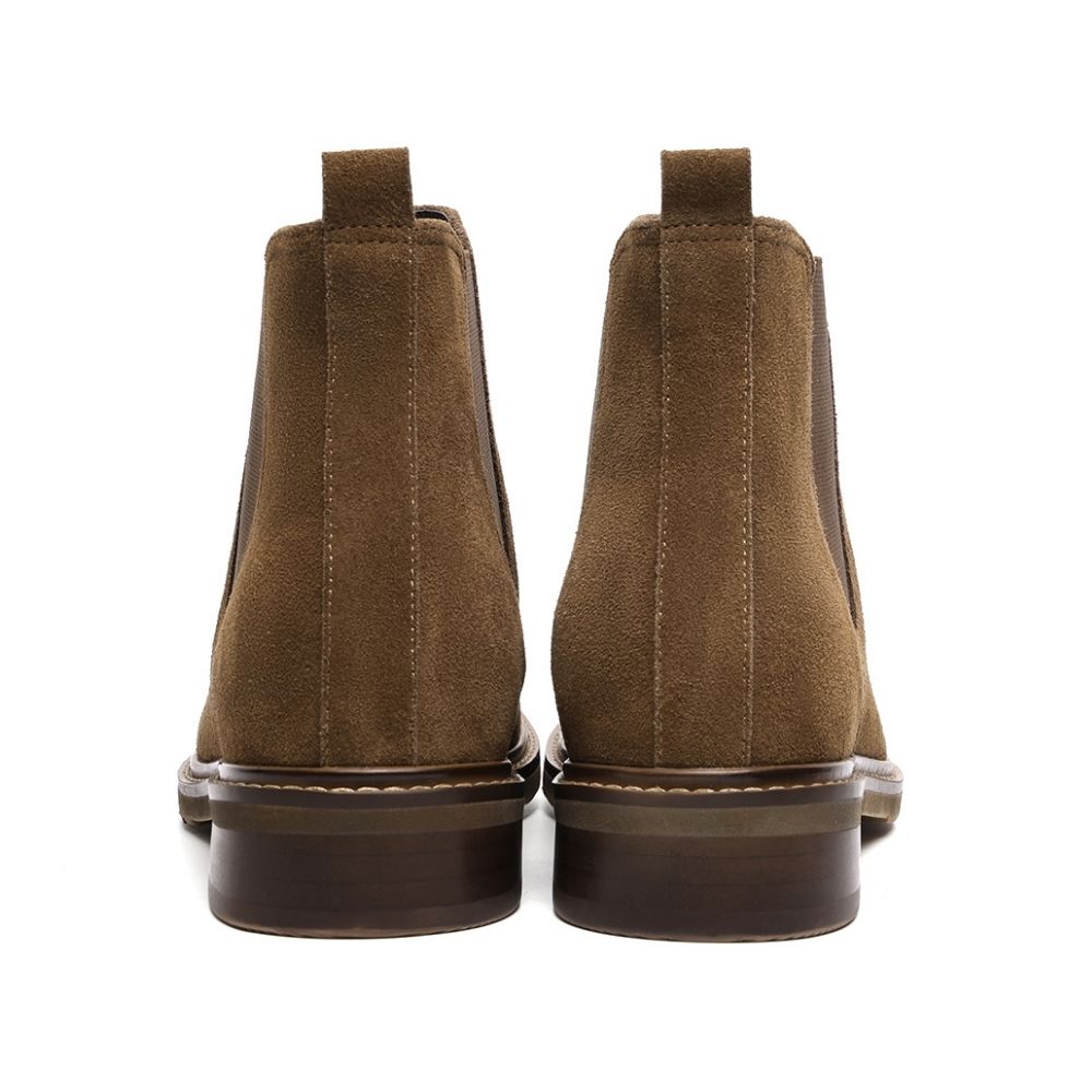 Mr. Tognetti Suede Dark Brown 7cm | Height-Boosting Suede Boots (2.8")