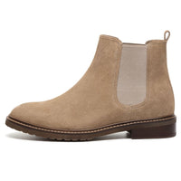 Mr. Tognetti Suede Light Brown 7cm | Tall Chelsea Boots for Gentlemen (2.8")