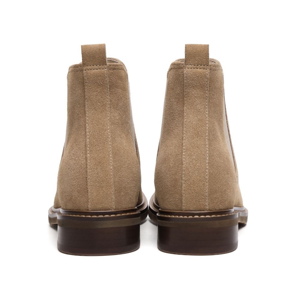 Mr. Tognetti Suede Light Brown 7cm | Tall Chelsea Boots for Gentlemen (2.8")