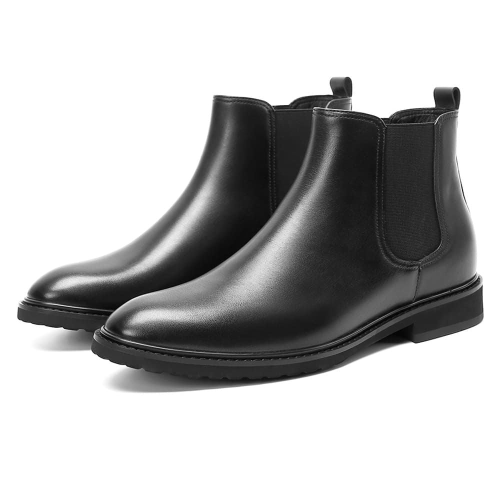 Trendy All Black Height Increasing Boots