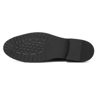 7cm Height boosting black slip on elevator boots
