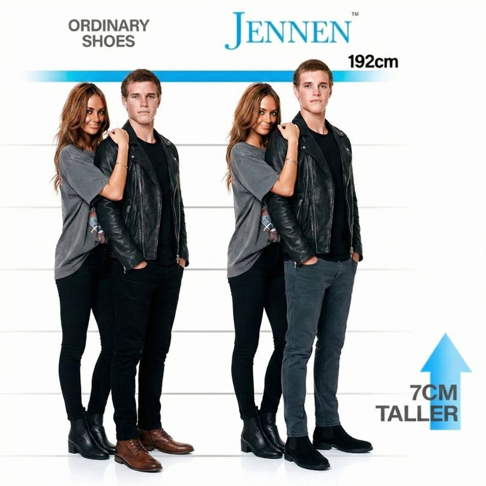 Mr. Tognetti 7cm | 2.8 inches All-Black Leather Height Increasing Boots