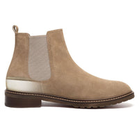 Mr. Tognetti Suede Light Brown 7cm | Tall Chelsea Boots for Gentlemen (2.8")