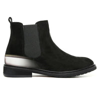 Mr. Tognetti Suede Black 7cm | Luxury Suede Platform Boots (2.8")