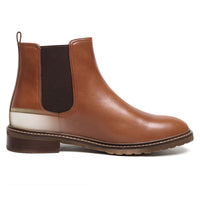 Mr. Tognetti Tan 7cm | Leather Chelsea Elevator Boots (2.8")