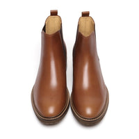 Mr. Tognetti Tan 7cm | Leather Chelsea Elevator Boots (2.8")
