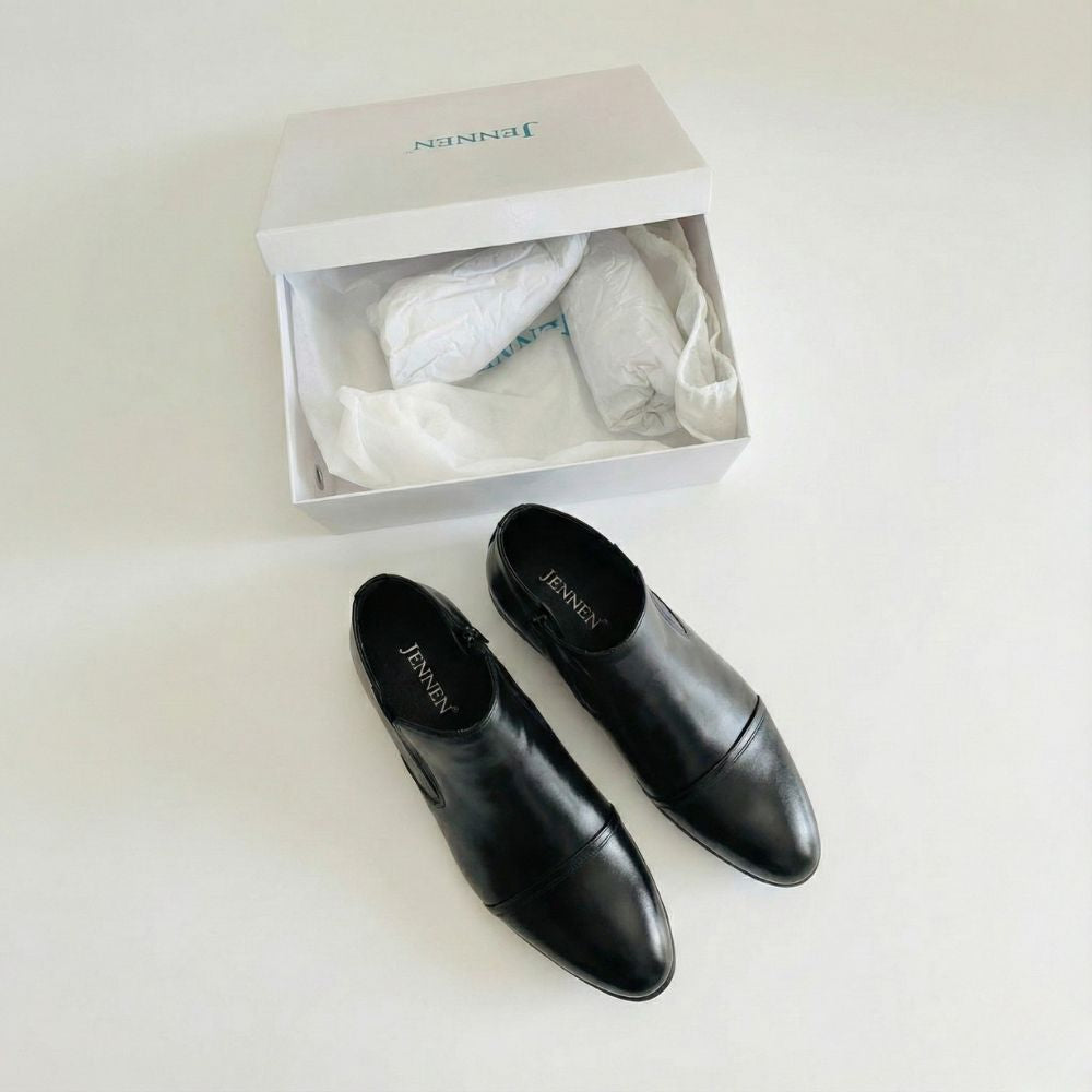 Mr. Ferras Black 8cm | 3.2 inches Taller Formal Elevator Boots