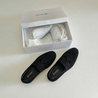 Mr. Ehnes Black 6cm | Suede Gentleman’s Loafers (2.4")